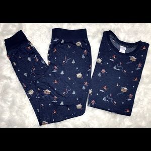 Cozy Holiday Themed Pajama Set